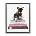 thumbnail image 5 of Stupell Industries Book Stack Fashion French Bulldog Luster Gray Framed Floating Canvas Wall Art, 16x20, by Amanda Greenwood, 5 of 5
