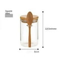 thumbnail image 3 of Glass Jars with Airtight Lid and Spoon, Glass Containers(3pcs), 3 of 5