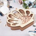 thumbnail image 3 of Seashell Wooden Display Box Sea Shell Holder Display Cases with Acrylic Window Home Decoration Sea Glass Shark Tooth Memory Keepsake Box for Agates Collection Room Coastal Decor 18 x 15.5cm, 3 of 5