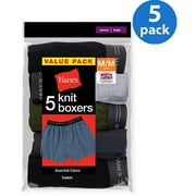 Boys Exposed Waistband Tagless Knit Boxer, 5 Pack