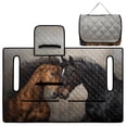 thumbnail image 3 of SEANATIVE Golf Cart Seat Cover Towel for Most 2 Passenger Club Car, EZGO, Yamaha, Sun Protection Golf Cart Front Seat Cushion Covers Protector, 51.2 x 30.3 Inches, Horse Gray, 3 of 7