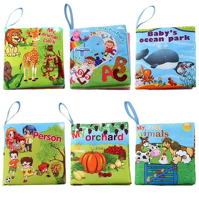 Baby Cloth Book Set for Babies Educational Soft Cloth Books for Early Learning Interactive Reading Toys for Boys Girls