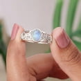 thumbnail image 7 of Beautiful Disney Rainbow Moonstone Ring,-925 Sterling Silver, Natural Moonstone Ring For Women, Moon Ring, 7 of 7