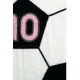 thumbnail image 5 of Messi 46" x 60" Coral Fleece Throw, Polyester, Pink & Black, Messi, 5 of 12
