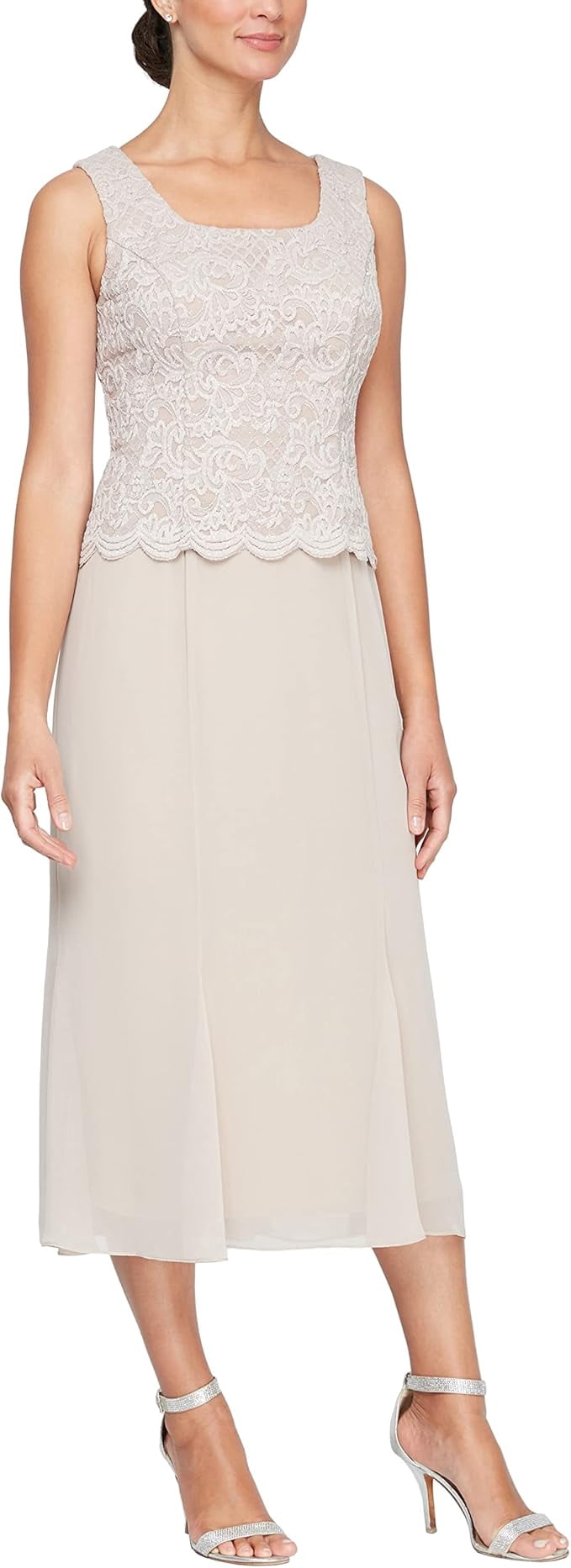 sachin and babi light blue dress Alex Evenings Women's Lace Jacket Dress, Tea Length, Women's