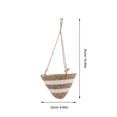 thumbnail image 2 of WEUVEB Cesta Colgante De Natural Beige Para Plantas Interior Y Exterior Con, 2 of 7