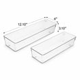 thumbnail image 5 of Sorbus Narrow Clear Drawer Organizer 2 Pack, Large BPA Free Storage Trays, 5 of 5