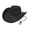 Black, variant on Retro Western Cowboy Hat, Wide Brim Classic Top Hat, Adjustable Belt Accessory Design, Unisex Fashion Headwear for Daily Wear Outdoor Travel and Themed Party Decoration, Coffee