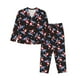 thumbnail image 1 of Fotbe Surfing Santa Conjunto de Pijama de Manga Larga para Mujer con Estampado, Ropa de Dormir de 2 Piezas, Conjunto de Casa Suave y Cómodo con Bolsillos-Large, 1 of 7