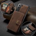 thumbnail image 1 of Case for Galaxy S21 Plus, Wallet Case w/Magnetic Credit Card Holder [Kickstand Feature][4 Card Slot] Detachable Cover fit Magnetic Car Mount, Case Compatible w/Samsung Galaxy S21 Plus- Brown, 1 of 9
