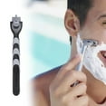 thumbnail image 3 of ziyahi Manche de Rasoir Manuel pour Barbe pour Hommes à 3 Couches, Manche de Rasoir en Acier Inoxydable pour la Taille et le Soin des Poils du Visage des Hommes, 3 of 5