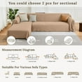 thumbnail image 3 of Sanmadrola Couch Cover for 3 Cushion Couch Sofa Cover Sectional Sofa Cover for Dog Sofa Slipcover Washable Couch Covers for L-Shape Sofa Reversible Sofa Protector 71''x134'' Khaki 1 Piece, 3 of 8