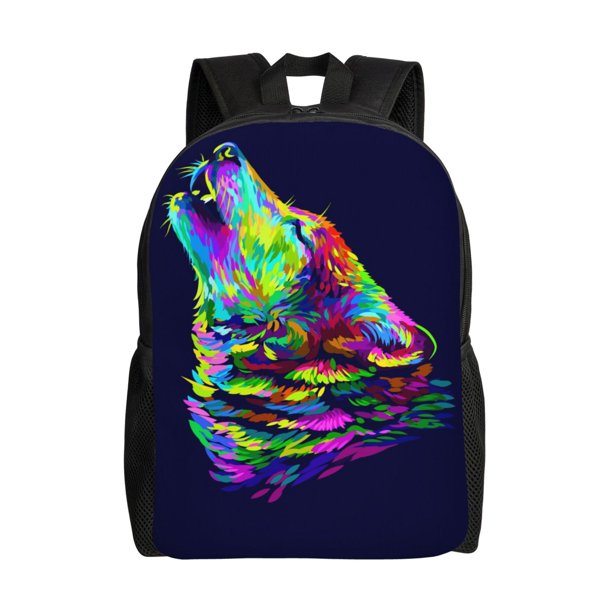 Balery Howling Wolf Mochila - Mochila Estilosa y Duradera para Laptop de 15 Pulgadas con Tela Oxford Impermeable