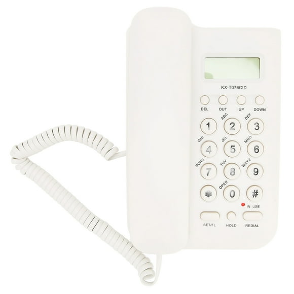 Téléphone de Bureau, Pré-Numérotation par Identification de l'Appelant Téléphone Filaire Noir pour Hôtel pour Maison pour Banque Noir, Blanc