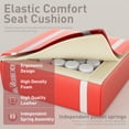 thumbnail image 3 of HLDIRECT Gaming Chair with Footrest, Massage Leather Game Chair, Ergonomic Gamer Chair with Lumbar Support & Headrest for Adults,White & Red, 3 of 6
