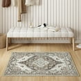 thumbnail image 4 of BERTHMEER 2'x3' Small Area Rugs for Bathroom Kitchen Bedroom Entryway Rugs Non Slip Washable Vintage Brown Dorm Entrance Gray Oriental Traditional Distressed Rugs, 4 of 4