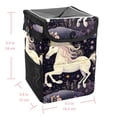 thumbnail image 5 of Starry Unicorn Foldable Car Garbage Can with Lid, Leak-Proof & Hanging Storage Bag - Trash Can for Car, 5 of 6