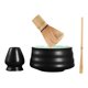 thumbnail image 3 of Conjunto de batidores Matcha de 4 unidades, batidor de bambú y soporte para cuchara, accesorios para preparar té con cucharadita japonesa negro, 3 of 9