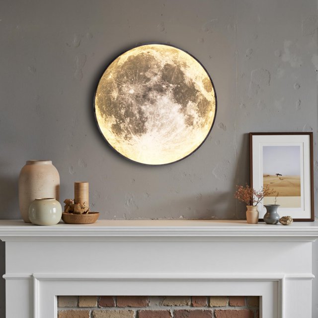 Lámpara de Pared Luna LEDIARY 24 cm Regulable 12W con Control Remoto