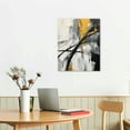 thumbnail image 2 of ONETECH Canvas Wall Art Decor Hand Painted Black and White Abstract Painting Large Art Pictures Modern Artwork for Living Room Bedroom Office Decor 16x20in, 2 of 4