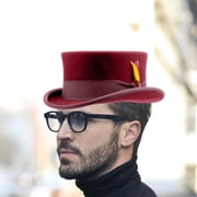 Fedoras Top Hat Old-fashioned Short Brimmed Top Hat Surprise Gift for Boyfriend