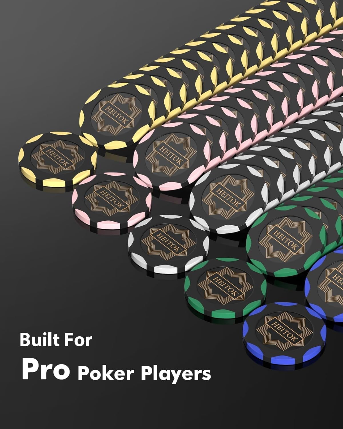 Set Da Poker Con 100 Fiches Numerate - 11.5g Con Nucleo In Ferro, Per Casino E Giochi - Foto 4