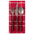 thumbnail image 6 of CC Home Furnishings Set of 6 Berry Red Plaid Square Napkins 20", 6 of 8