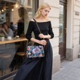 thumbnail image 5 of FORMRS Women Crossbody Purse with Chain Strap Vegan Leather Shoulder Handbag, Puprle Ethereal Floral Harmony, 5 of 7
