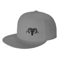 thumbnail image 1 of DouZhe Flat Brim Cap Snapback Hat, Ram Goat Zentangle Prints Adjustable Gray Adult Baseball Cap, 1 of 6