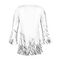 thumbnail image 4 of Womens Blouses Long Sleeve Shirt Women Casual Fashion Solid Color Button T-Shirt Long Sleeves One Shoulder Top Blouse Tops White-1 XL, 4 of 5