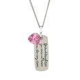 thumbnail image 5 of Heartfelt Engraved "Granddaughter, You Stole My Heart" Pendant Necklace with Pink Cubic Zirconia, 5 of 5