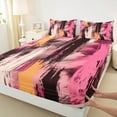 thumbnail image 3 of Manfei Chic Abstract Ombre Twin Sheet Sets, Modern Fashion Fitted and Flat Sheet, Teen Kid Child Adult Ultra Soft Home Decor, 3pcs, 3 of 7