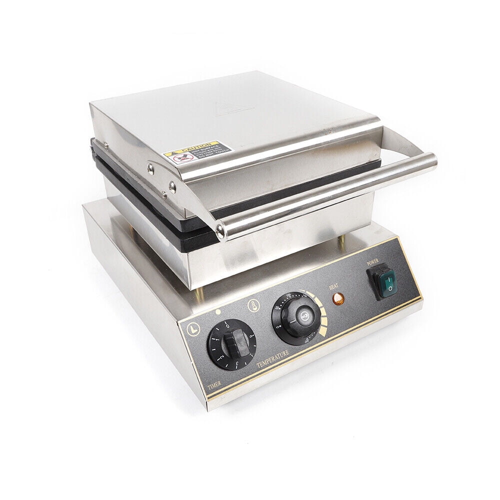 1750W Commercial Nonstick Waffle Baker Maker 4 Hole Round Mini Pancake Machine Stainless Steel
