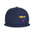 thumbnail image 3 of DouZhe Flat Brim Cap Snapback Hat, Venezuela Map Flag Prints Adjustable Blue Adult Baseball Cap, 3 of 6