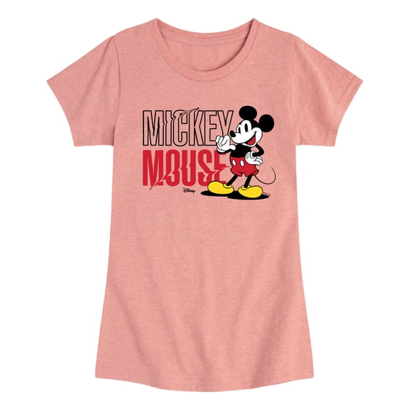 Disney - Mickey & Friends - Simple Classic Mickey - Toddler And Youth Girls Short Sleeve Graphic T-Shirt