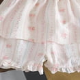 thumbnail image 3 of Girls' 2-Piece Summer Outfit 6-12 Months 12-24 Months 2t 3t 4t 5t 6t 7t Children Short Sleeve Graphic T-Shirt And Cargo Shorts Set(Light Pink,3-4 Years), 3 of 3