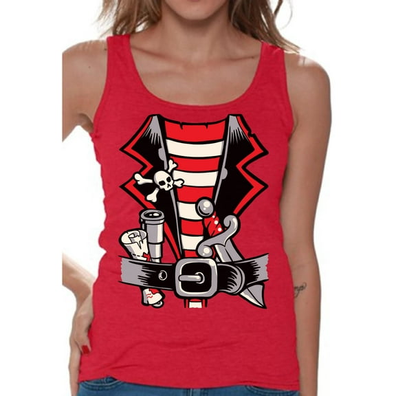 Awkward Styles Halloween T-Shirt Pirate Tank Tops for Women