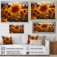 thumbnail image 4 of Designart "Sunlit Sunflowers Orange Radiance II" Floral Floater Framed Canvas Art Print, 4 of 7