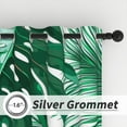thumbnail image 5 of Lfeey Blackout Curtains, Tropical Leaf Print Grommet Curtains, Light Blocking for Room, Green, 63 Inch Long, 2 Panels, 5 of 6