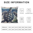 thumbnail image 5 of Orinice Sea Turtle Throw Pillow Covers  Set of Ocean Vintage Animals Pillow Cases Cushion Covers For Living Room Bedroom Reptile Tortoise Decor Coastal Throw Pillowcases for Sofa Couch Chair White, 5 of 5