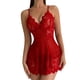 thumbnail image 1 of Gibobby Pijamas para mujer Nueva Sexy cuello en V Sexy encaje ropa de dormir satén ropa de dormir encaje Chemise Mini Teddy ropa de dormir (Rojo,M), 1 of 5