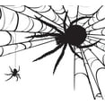thumbnail image 2 of 7' x 8' Spider Web Halloween Single Garage Door Banner - Terrifying Giant Spider Decorations, 2 of 5