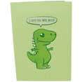 thumbnail image 2 of T Rex I Love You This Much Funny 3D Greeting Card, 2 of 6