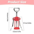 thumbnail image 3 of Korcci Wine Opener, Heavy-Duty Zinc Alloy Wing Corkscrew, Premium Beer Bottle Opener, Multifunctional Wine Accessories with Ergonomic Handle And Sharp Screw, for Kitchen, Bar, Restaurant, Bartenders, 3 of 9