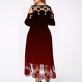 thumbnail image 4 of Robes pour Femmes Été 2023 Mode Décontractée Imprimée Grande Taille Col Rond Sexy Dentelle Manches Courtes Robe Pull Ample Robes Maxi pour Femmes en Solde, 4 of 7
