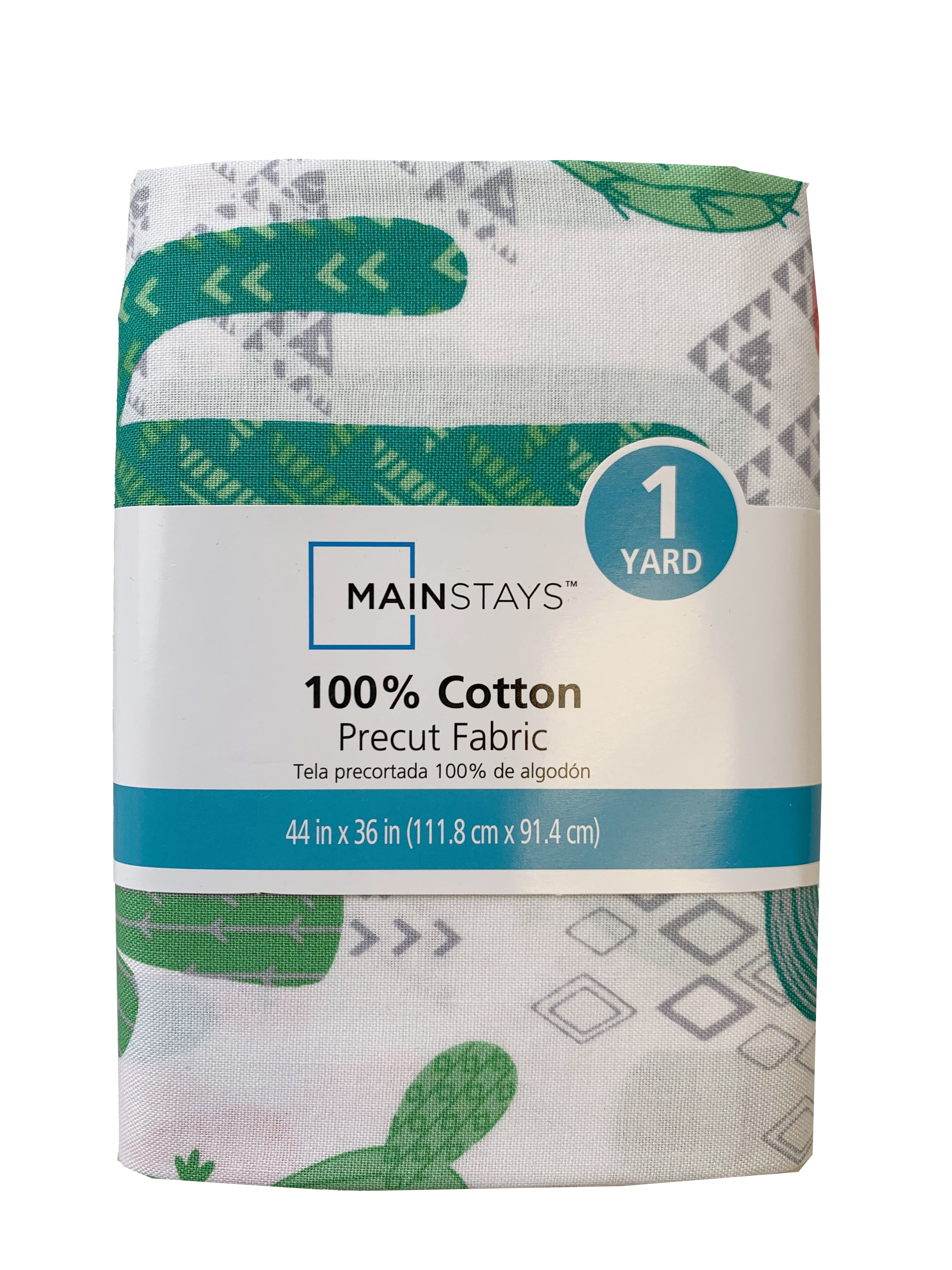 (3 pack) Mainstays 36" Cactus Precut Quilt Square, Multi-color