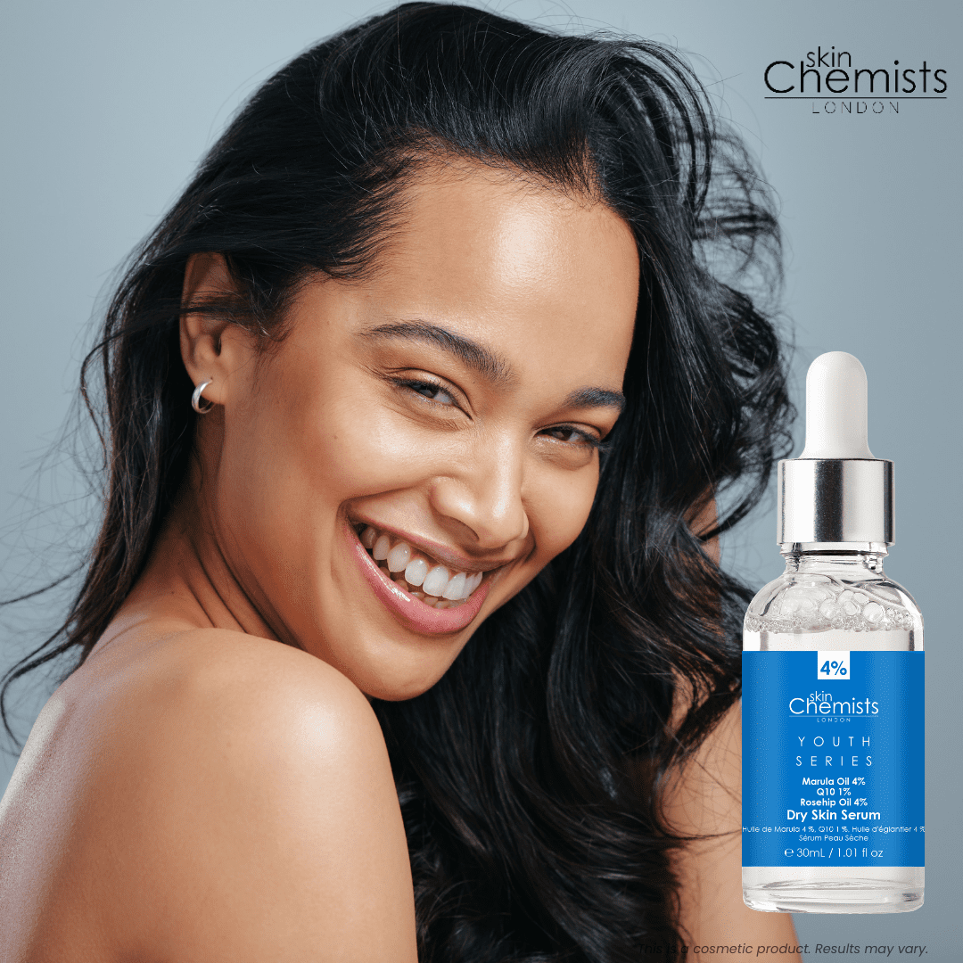 skinChemistsHydrating Serum for Dry Skin with Marula Oil, Q10 & Rose hip Oil – Nourishing & Rejuvanating Face Serum, 4.55 fl oz