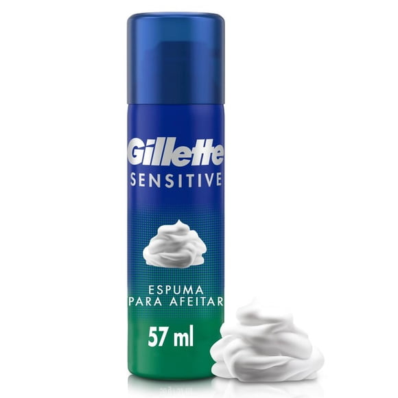 Espuma para Afeitar Gillette Sensitive para Hombres con Piel Sensible 57mL