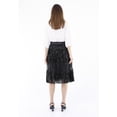 thumbnail image 2 of Black Tulle Sequined Mesh Paillette Evening Knee Length Skirt, 2 of 5