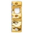 thumbnail image 2 of 14K Yellow Gold Diamond 0.1-CT Letter F Initial Charm Pendant, 2 of 4